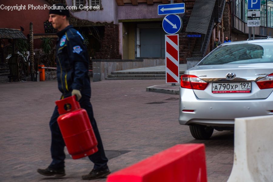 Human, People, Person, Automobile, Car, Vehicle, Brick