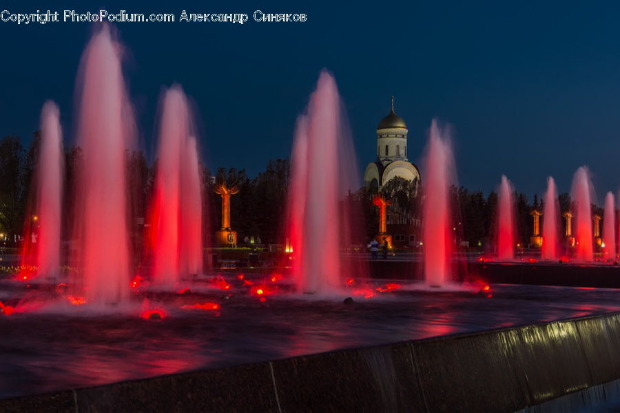 Fountain, Water, Lighting, Beacon, Building, Lighthouse, Water Tower