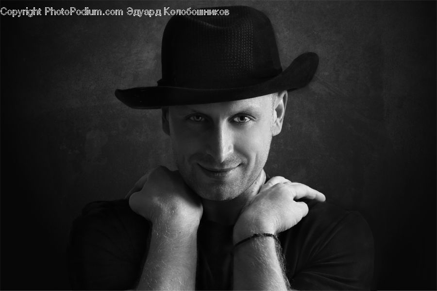 Cowboy Hat, Hat, Sun Hat, Person, Portrait, Selfie, Back
