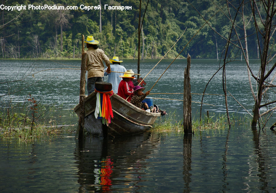Boat, Watercraft, Canoe, Rowboat, Leisure Activities, Person, Worker