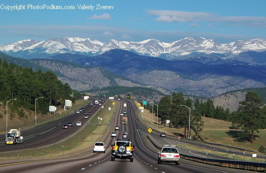 Freeway, Road, Highway, Automobile, Car, Vehicle, Sports Car