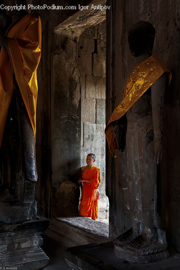 Monk, Person, People, Human, Forge, Costume, Sari