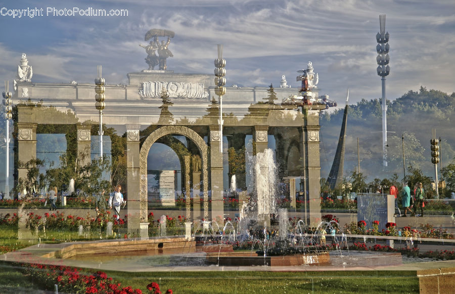 Architecture, Downtown, Plaza, Town Square, Factory, Refinery, Tower