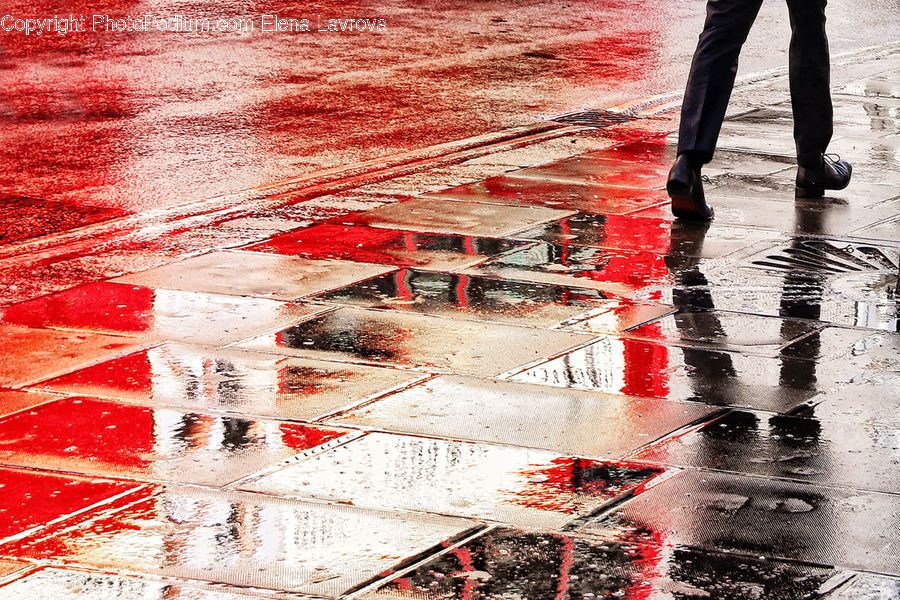 Leisure Activities, Walking, Footwear, Shoe, Brick, Pavement, Art