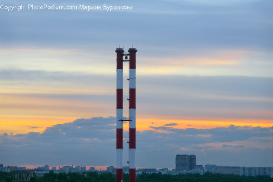 Beacon, Building, Lighthouse, Water Tower, Dawn, Dusk, Sky