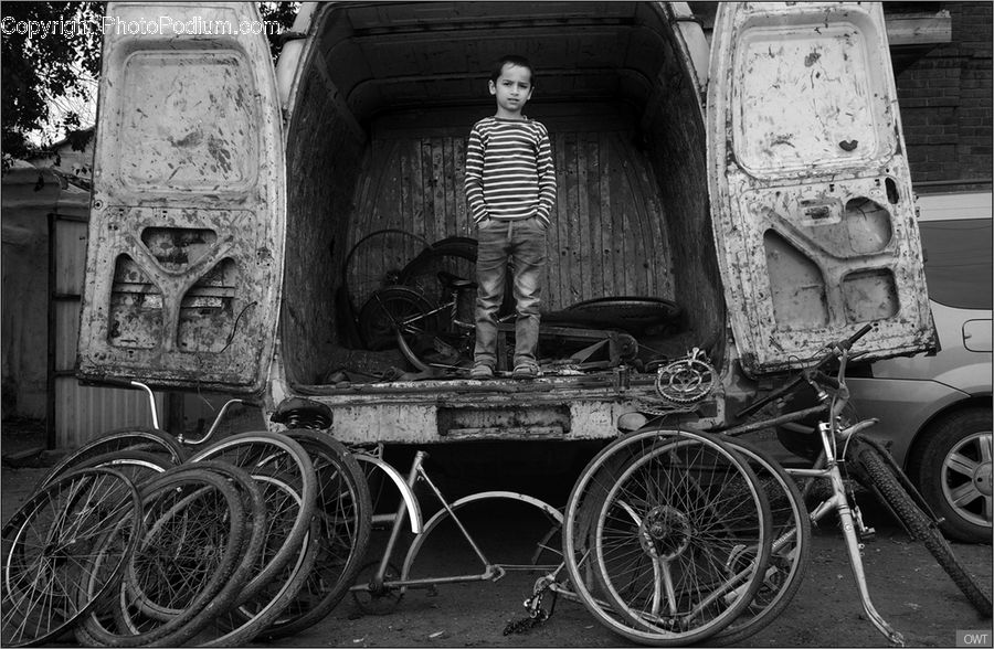 Column, Pillar, Bicycle, Bike, Vehicle, Tricycle, Tomb