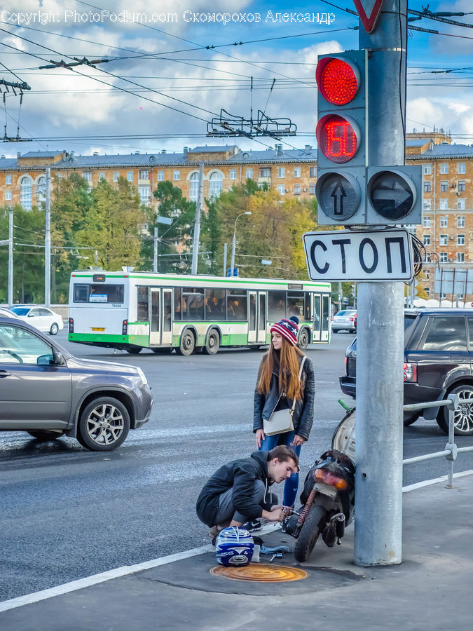 People, Person, Human, Bus, Vehicle, Automobile, Car