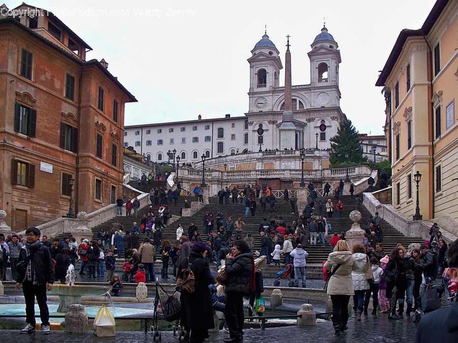 Crowd, Architecture, Downtown, Plaza, Town, Town Square, Bazaar