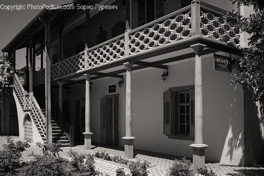 Deck, Housing, Porch, Building, Villa, Cottage, Plant