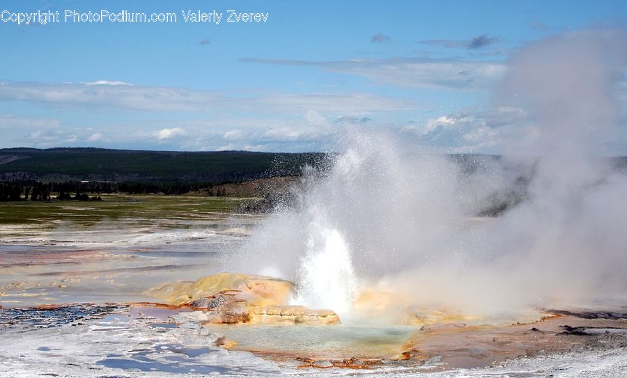 Eruption, Geyser, Outdoors, Water