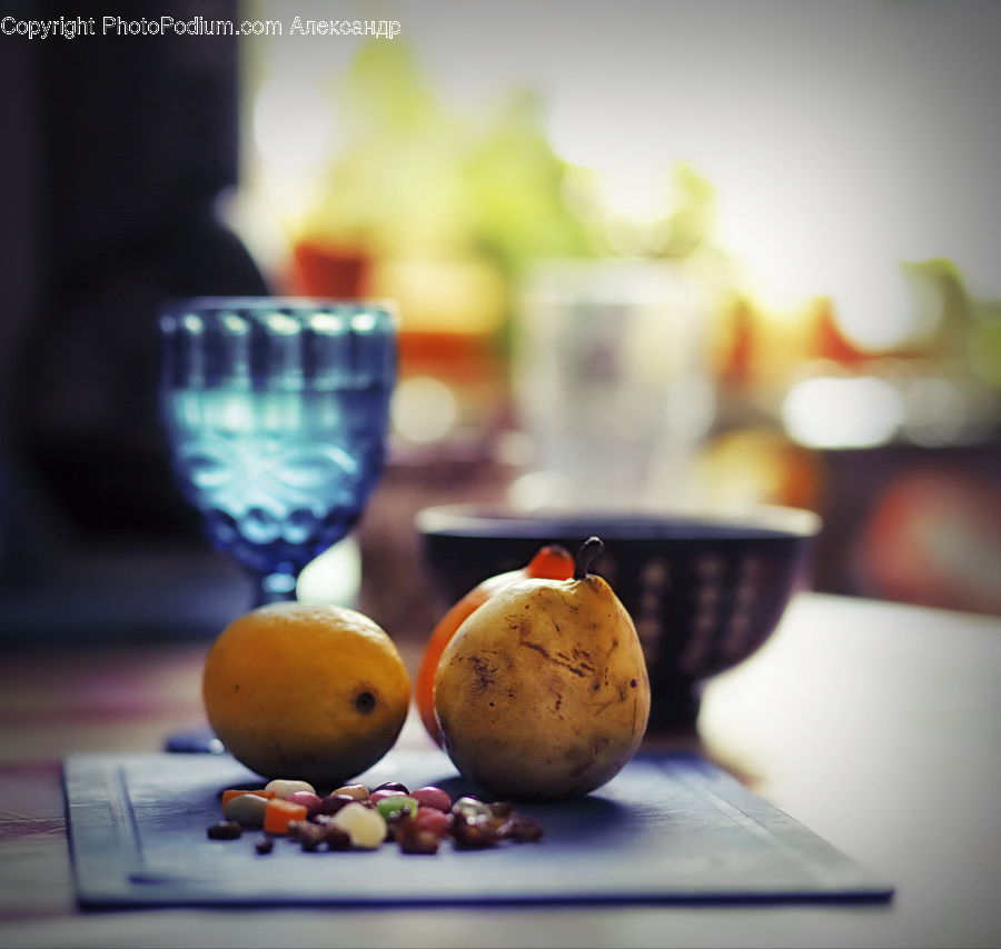 Cup, Glass, Goblet, Apricot, Fruit, Citrus Fruit, Orange