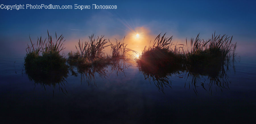 Dawn, Dusk, Sky, Sunrise, Sunset, Land, Marsh