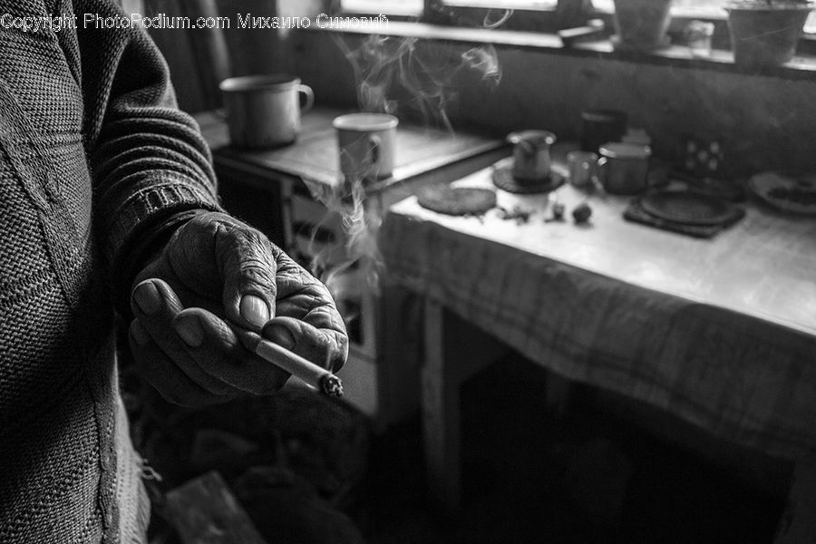 Cup, Smoke, Bowl, Coffee Cup, Bar Counter, Pub, People