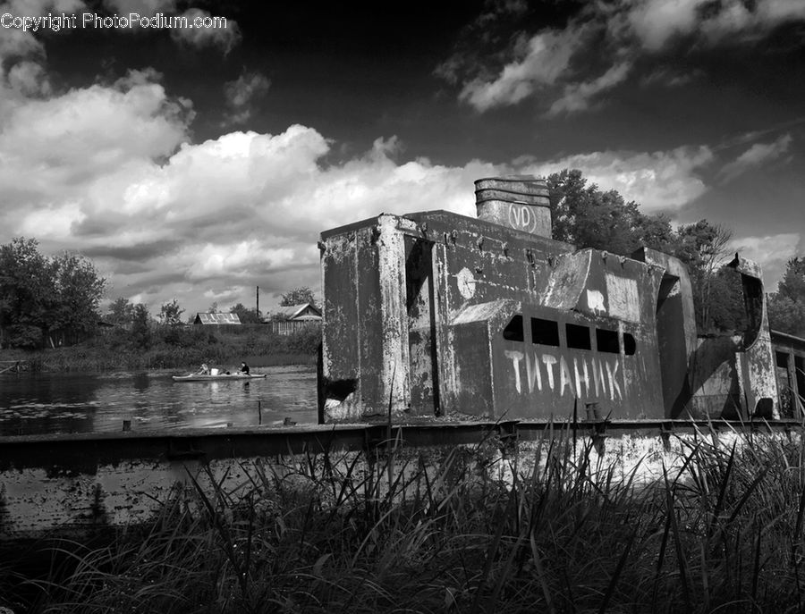 People, Person, Human, Rubble, Ruins, Cabin, Hut