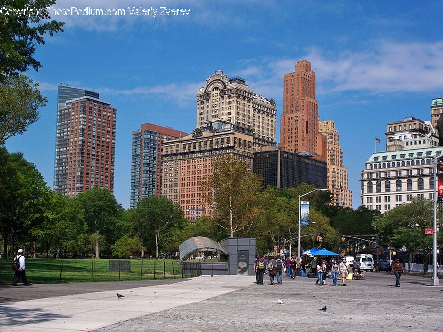 City, Downtown, Metropolis, Urban, Architecture, Plaza, Town Square