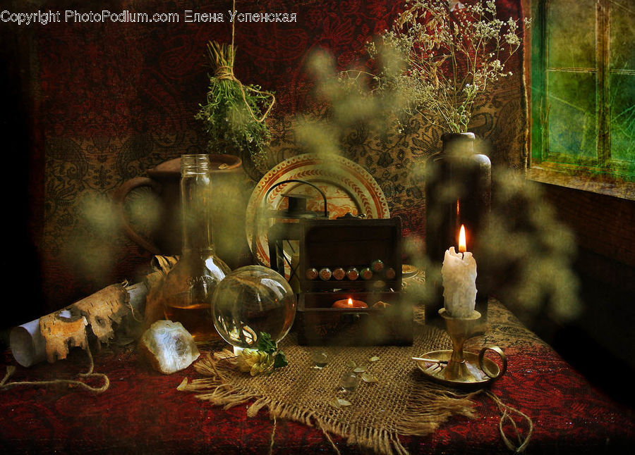 Candle, Dining Room, Indoors, Room, Glass, Goblet, Hearth