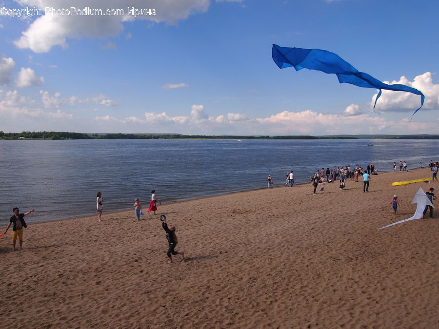 Beach, Coast, Outdoors, Sea, Water, Kite, Sand
