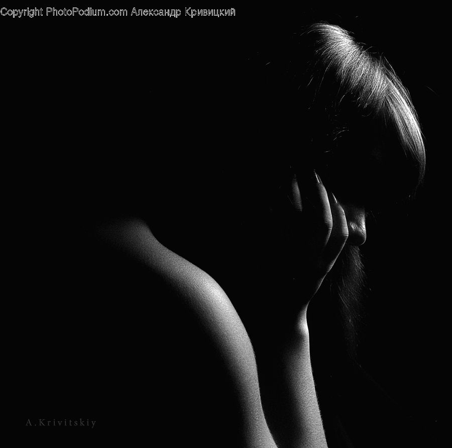 Back, Person, Portrait, Female, Head