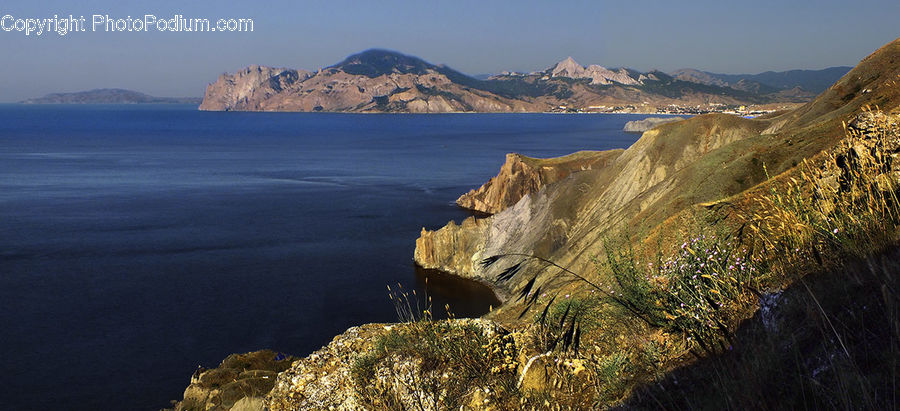 Promontory, Cliff, Outdoors, Coast, Sea, Water, Beach