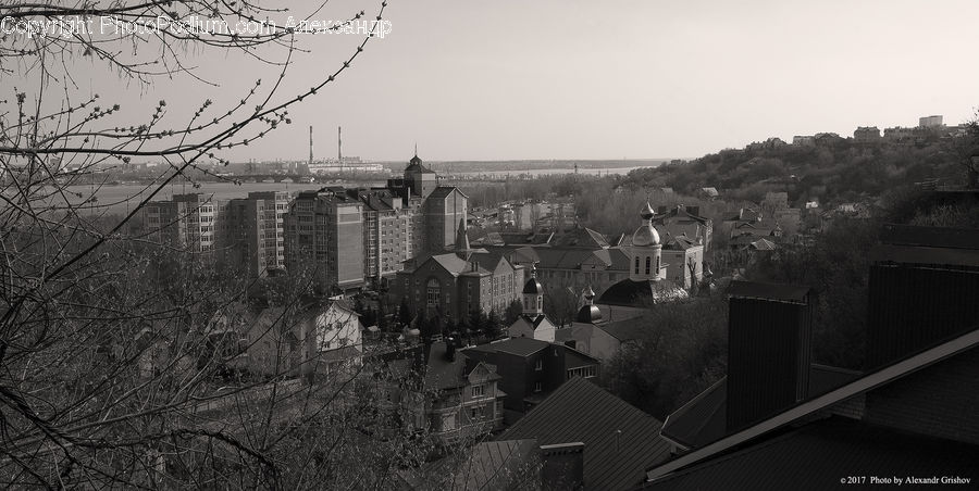 Downtown, Neighborhood, Town, Building, City, Housing, Villa