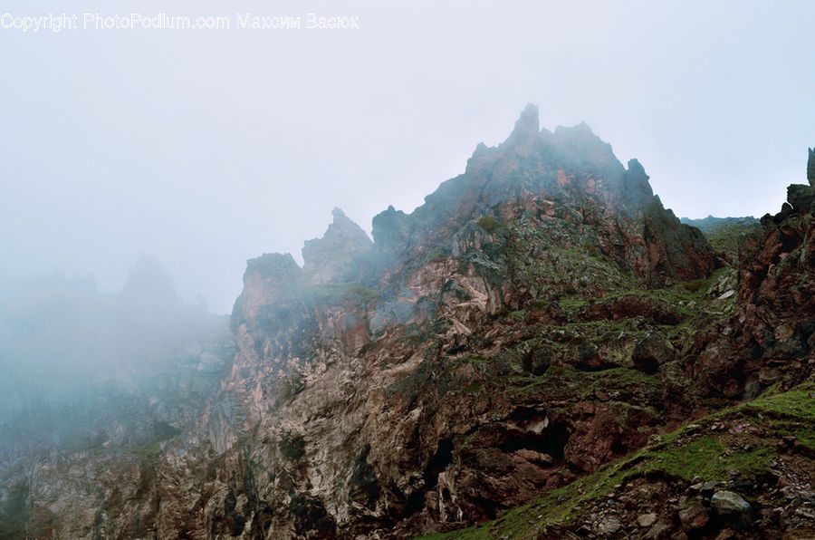 Crest, Mountain, Outdoors, Peak, Moss, Plant, Landscape