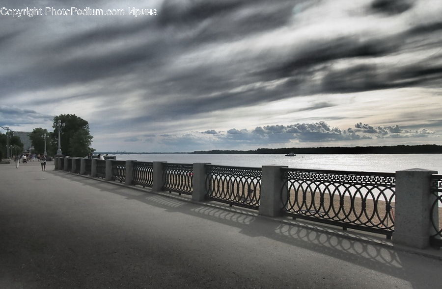 Fence, Dock, Pier, Coast, Outdoors, Sea, Water