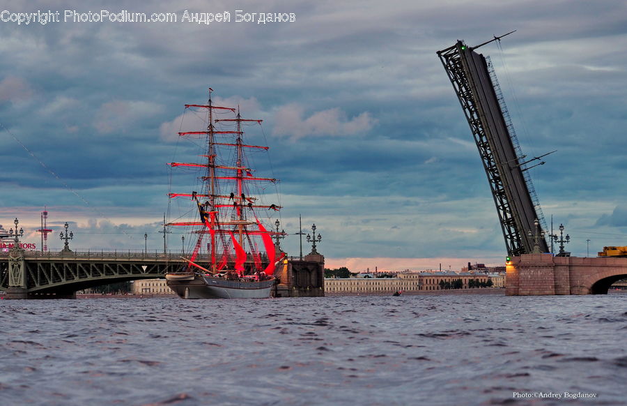 Boat, Watercraft, Ship, Vessel, Construction, Bridge, Dock