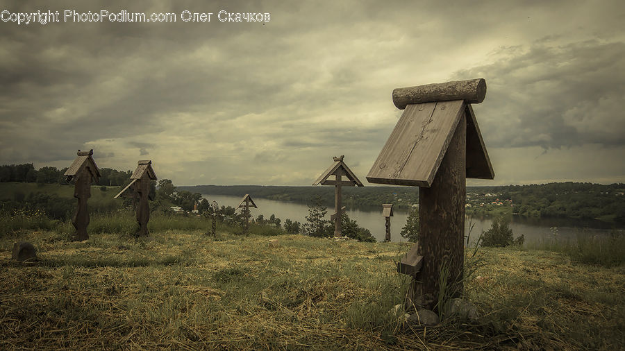 Field, Cabin, Hut, Rural, Shack, Shelter, Dirt Road