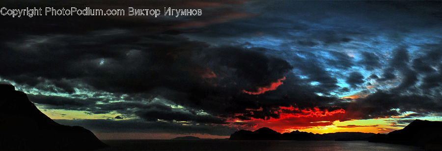 Outdoors, Storm, Weather, Eruption, Volcano, Azure Sky, Cloud