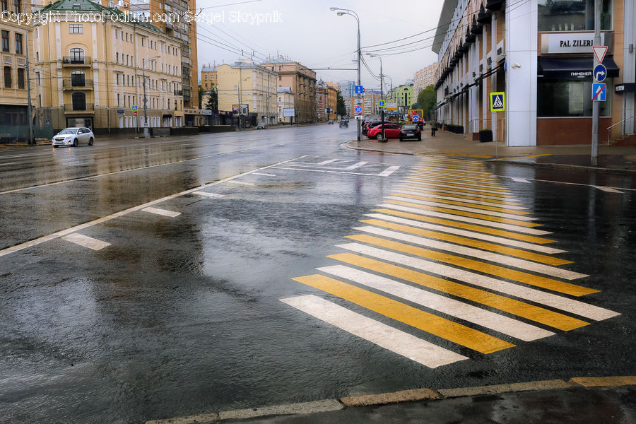 Asphalt, Road, Zebra Crossing, Intersection, Street, Town, Pedestrian