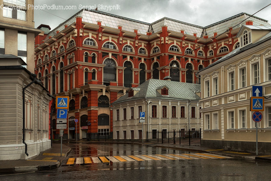 Brick, Downtown, Neighborhood, Town, Building, Housing, Villa