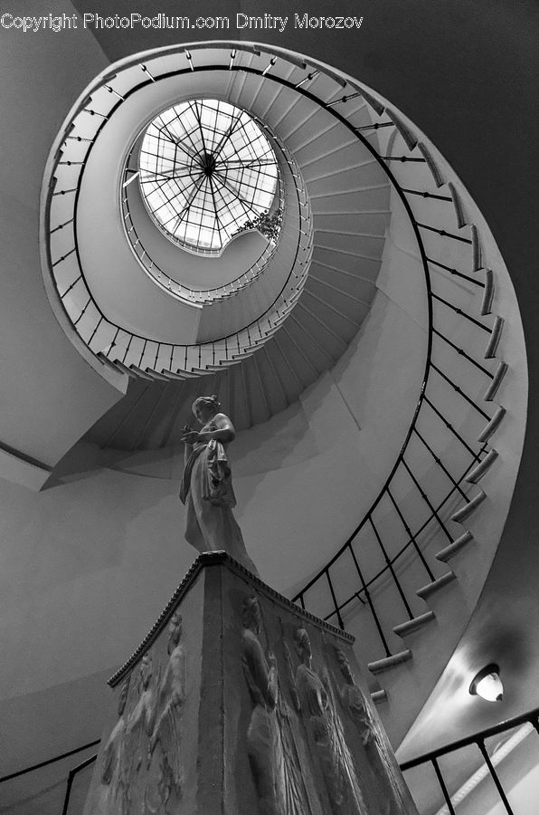 Spiral, Art, Gargoyle, Statue, Lighting, Indoors, Room
