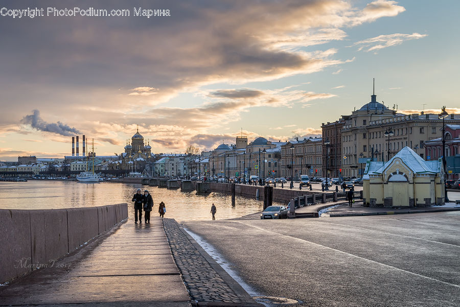 Boardwalk, Deck, Path, Sidewalk, Walkway, City, Downtown