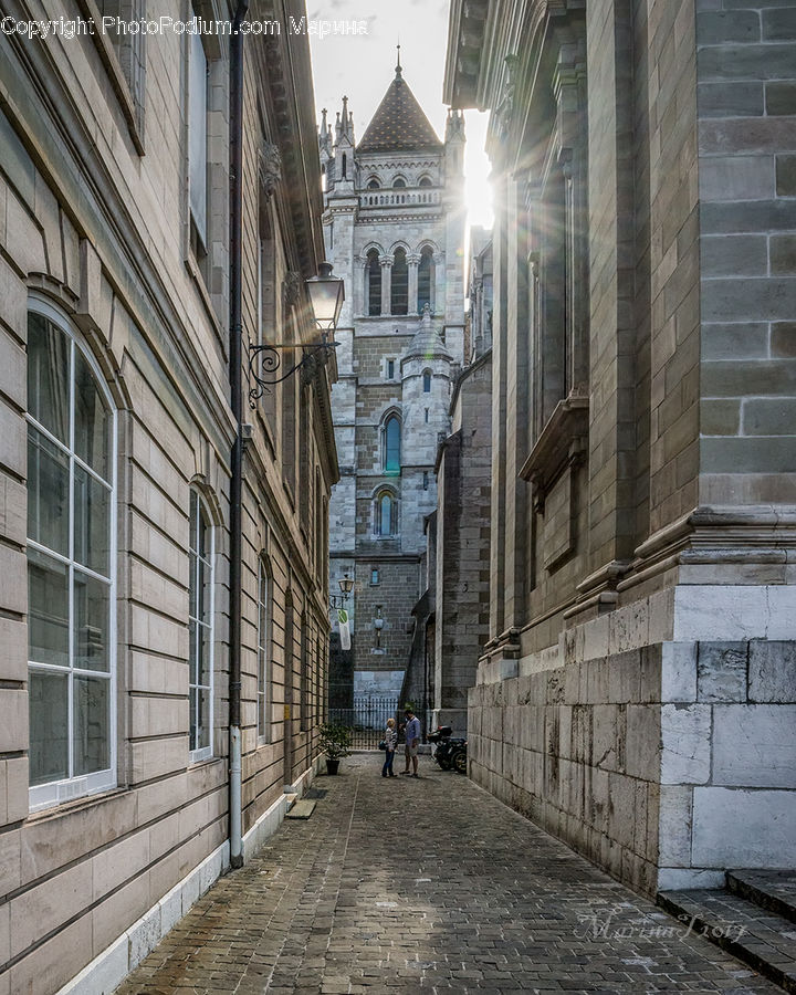 Alley, Alleyway, Road, Street, Town, Brick, Building