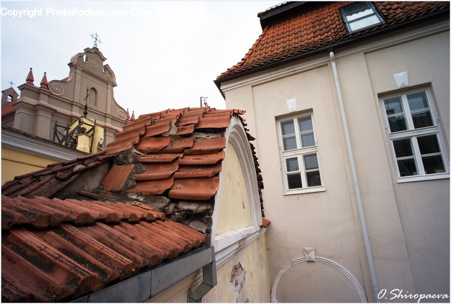 Roof, Tile Roof, Brick, Building, Housing, Apartment Building, High Rise