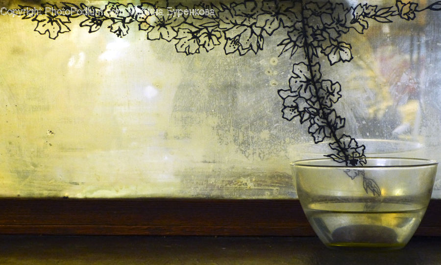 Glass, Goblet, Pot, Pottery, Art, Graffiti, Mural