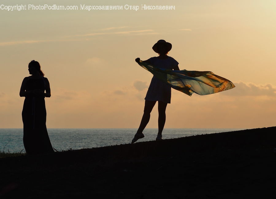 People, Person, Human, Silhouette, Dance, Dance Pose, Beach