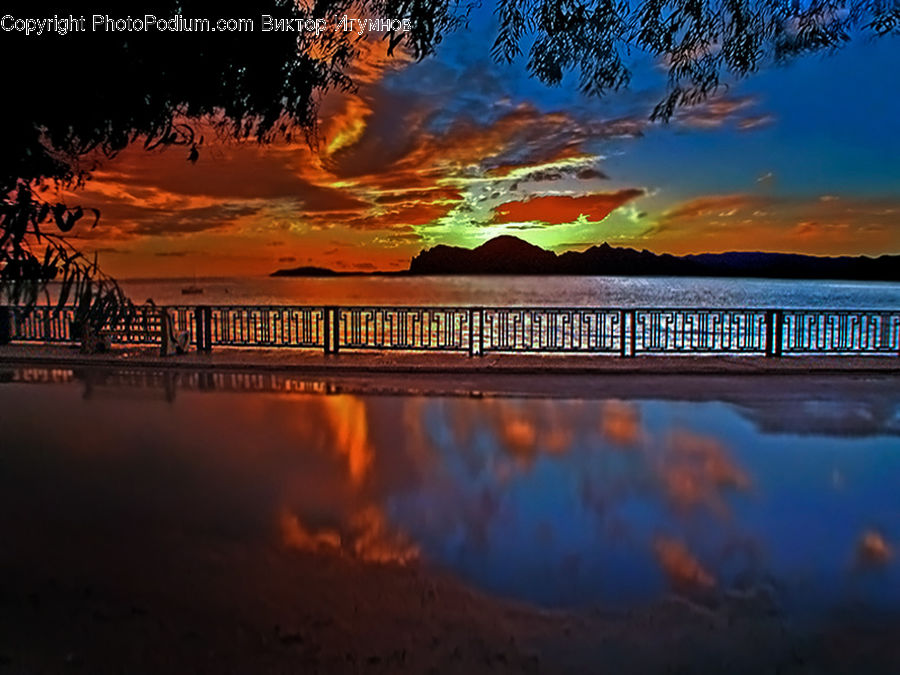 Eruption, Volcano, Smoke, Dawn, Dusk, Sky, Sunrise