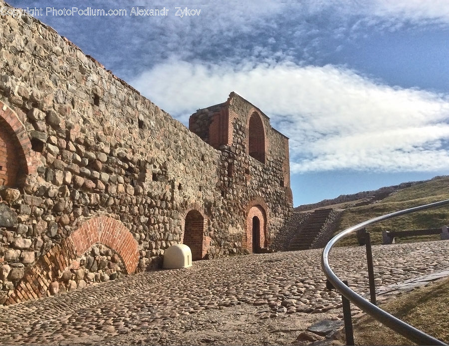 Architecture, Castle, Fort, Cobblestone, Pavement, Walkway, Boardwalk