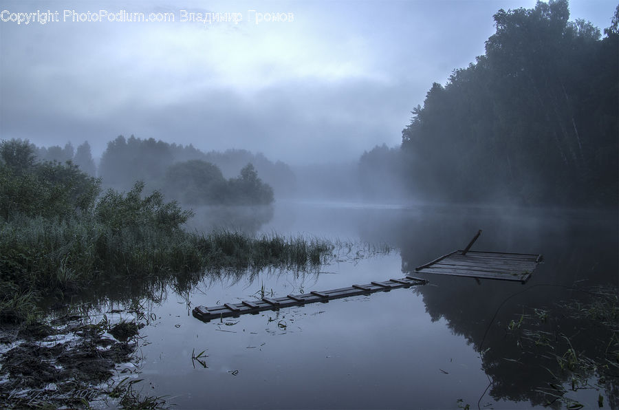 Fog, Mist, Outdoors, Pond, Water, Dawn, Dusk