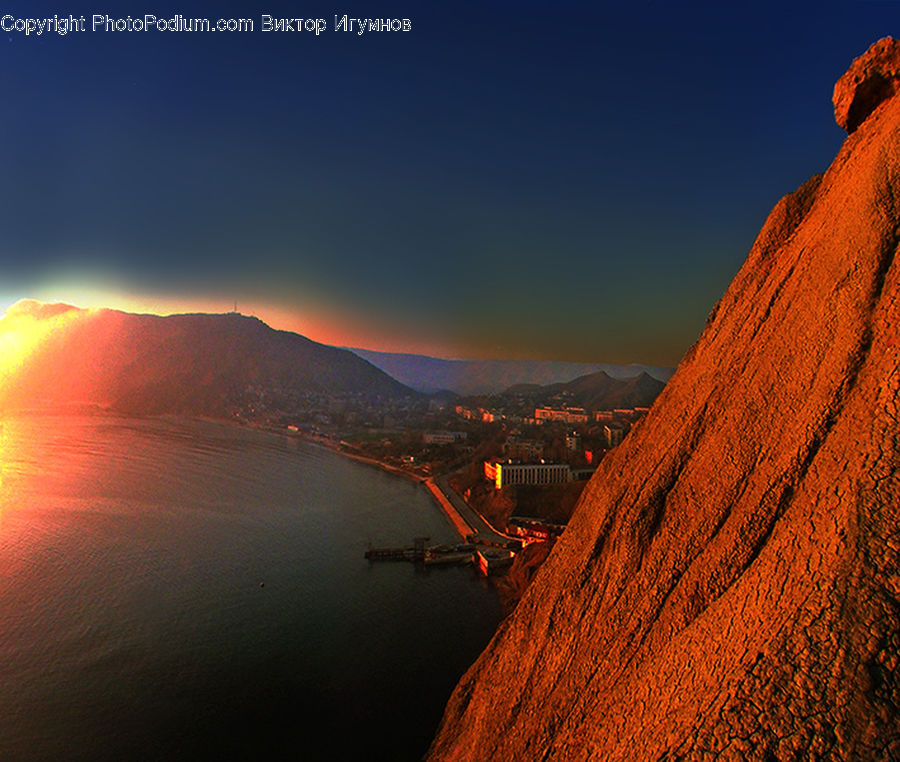 Cliff, Outdoors, Dawn, Dusk, Sky, Sunrise, Sunset
