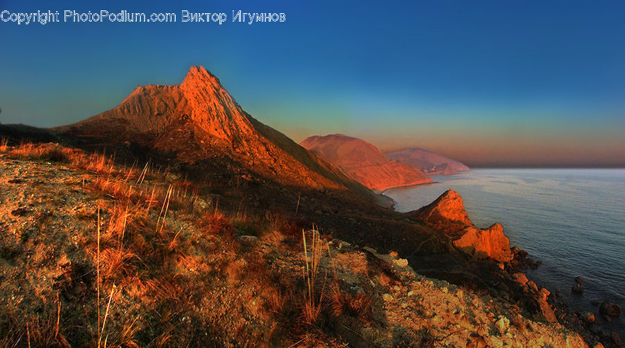 Coast, Outdoors, Sea, Water, Crest, Mountain, Mountain Range