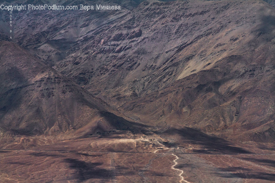 Aerial View, Dirt Road, Gravel, Road, Arctic, Glacier, Ice