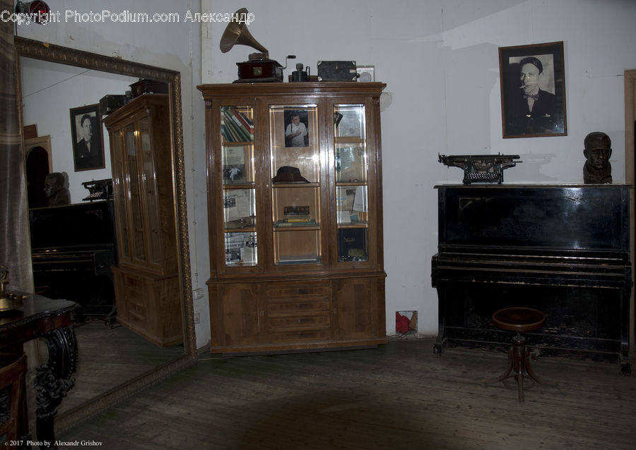 Cabinet, China Cabinet, Furniture, Art, Flyer, Poster, Indoors