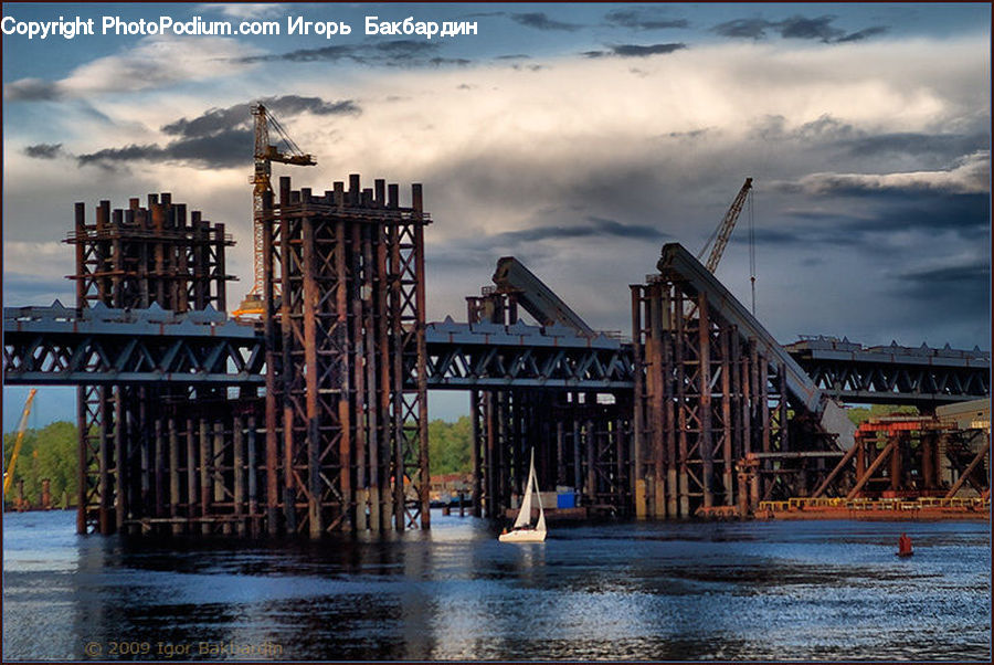 Boat, Watercraft, Dock, Pier, Flood, Bridge, Port