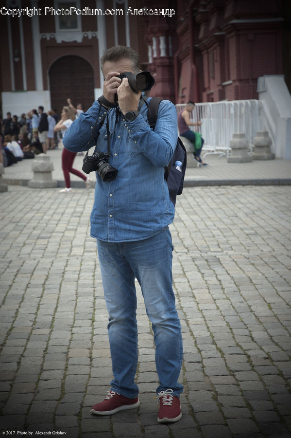 People, Person, Human, Photographer, Clothing, Denim, Jeans