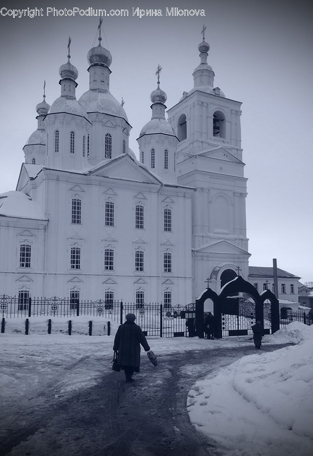 Architecture, Cathedral, Church, Worship, Ice, Outdoors, Snow