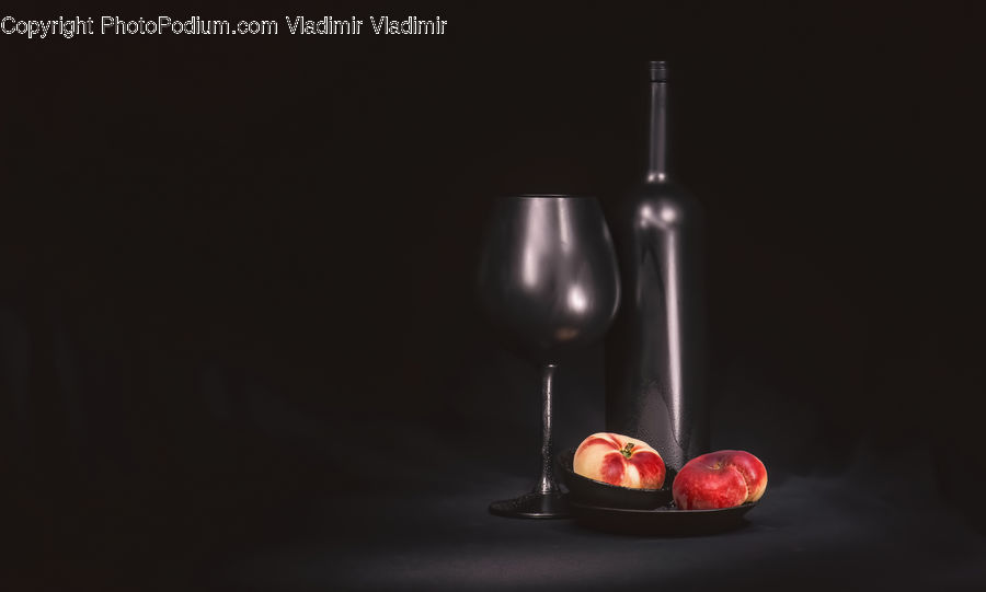Glass, Goblet, Lighting, Cherry, Fruit, Grapes, Beverage