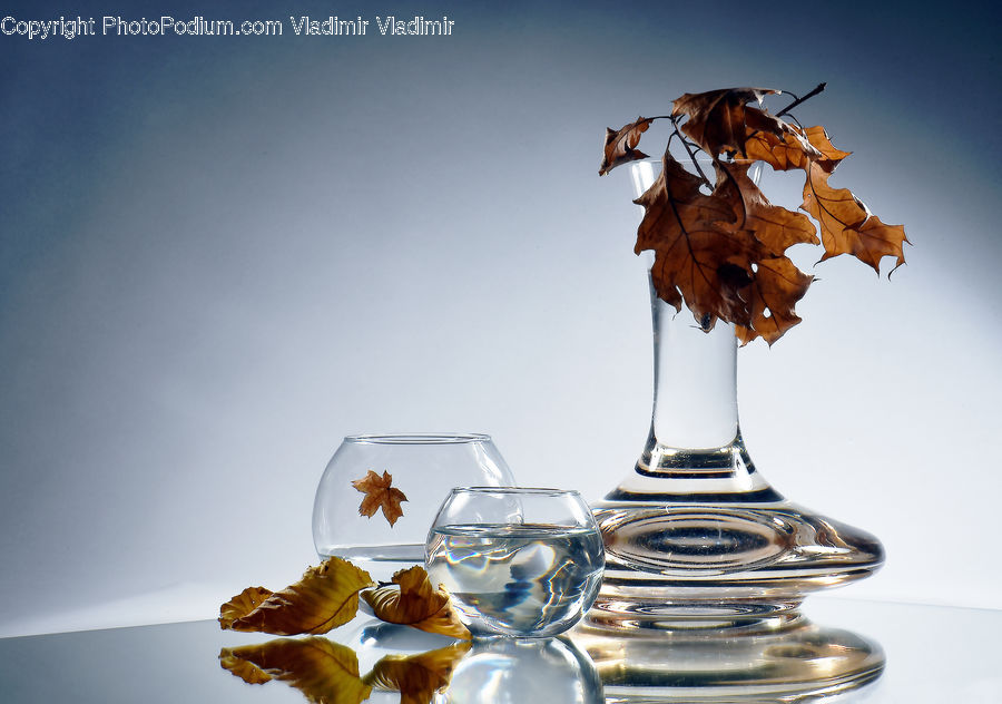 Glass, Goblet, Perfume, Maple, Maple Leaf, Plant, Emblem