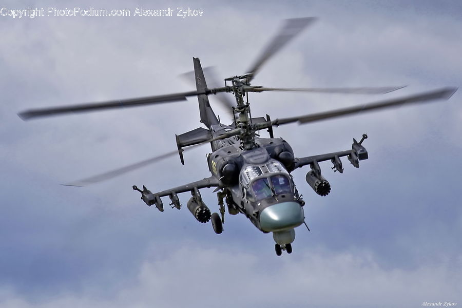 Aircraft, Helicopter, Airplane, Warplane, Flying